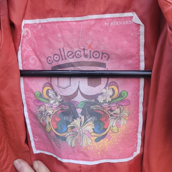 Bernard orange leather jacket size M - Picture 3 of 4